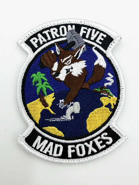 VP-5 Madfoxes, Buff Fox Patch, Hook and Loop, 4 inch